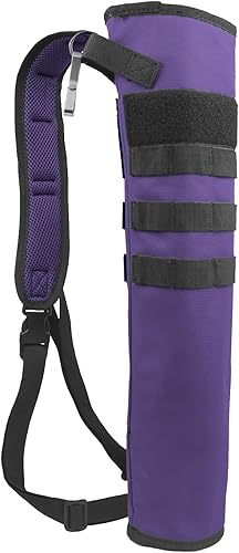 Vista 12 de KRATARC Carcaj de flechas de tiro con arco ligero para la espalda de doble uso plegable compacto con sistema Molle colgado para tiro al blanco