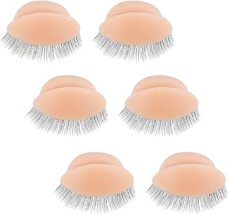 3Pairs Replacement Eyelids Removable Realistic Eyelids with Eyelashes Replaced Eyeballs of Eyelash Mannequin Head for Eyelash Training Practice Makeup Eyelash Extension