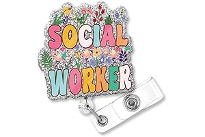 Social Worker Funny Glitter Badge Scroll: A Touch of Sparkle for Everyday Heroes