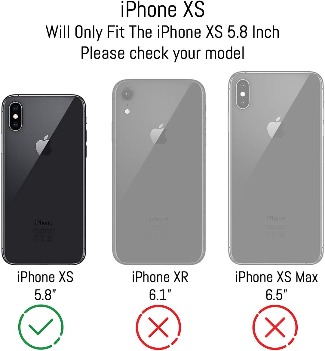 Kit Me Out World Tempered Glass Series Case Designed for iPhone Xs [Mimics Glass of iPhone] [Scratch-Resistant] Transparent Glass Back and Black TPU Bumper Sides Case Cover (Ultra Clear)