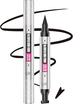 QIC Winged Eyeliner Stamp, Universal Double-End Eyeliner Stamp, For Both Eyes, Easy For Beginners, Perfect Wing Cat Eye Liner, Quick-dry, Waterproof, Smudge-proof