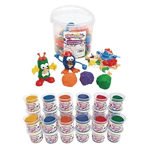 Miniatura 4 de Criaturas de masa y masa, cubo de accesorios de masa, masa suave y colorida, crea personajes divertidos