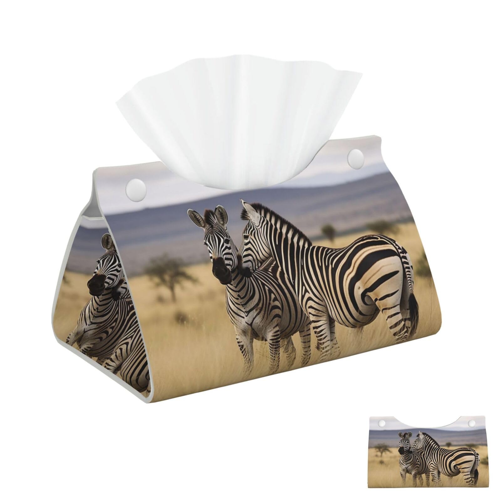 Zebras on South Africa Tissue Box Cover Square Cube Boxes
