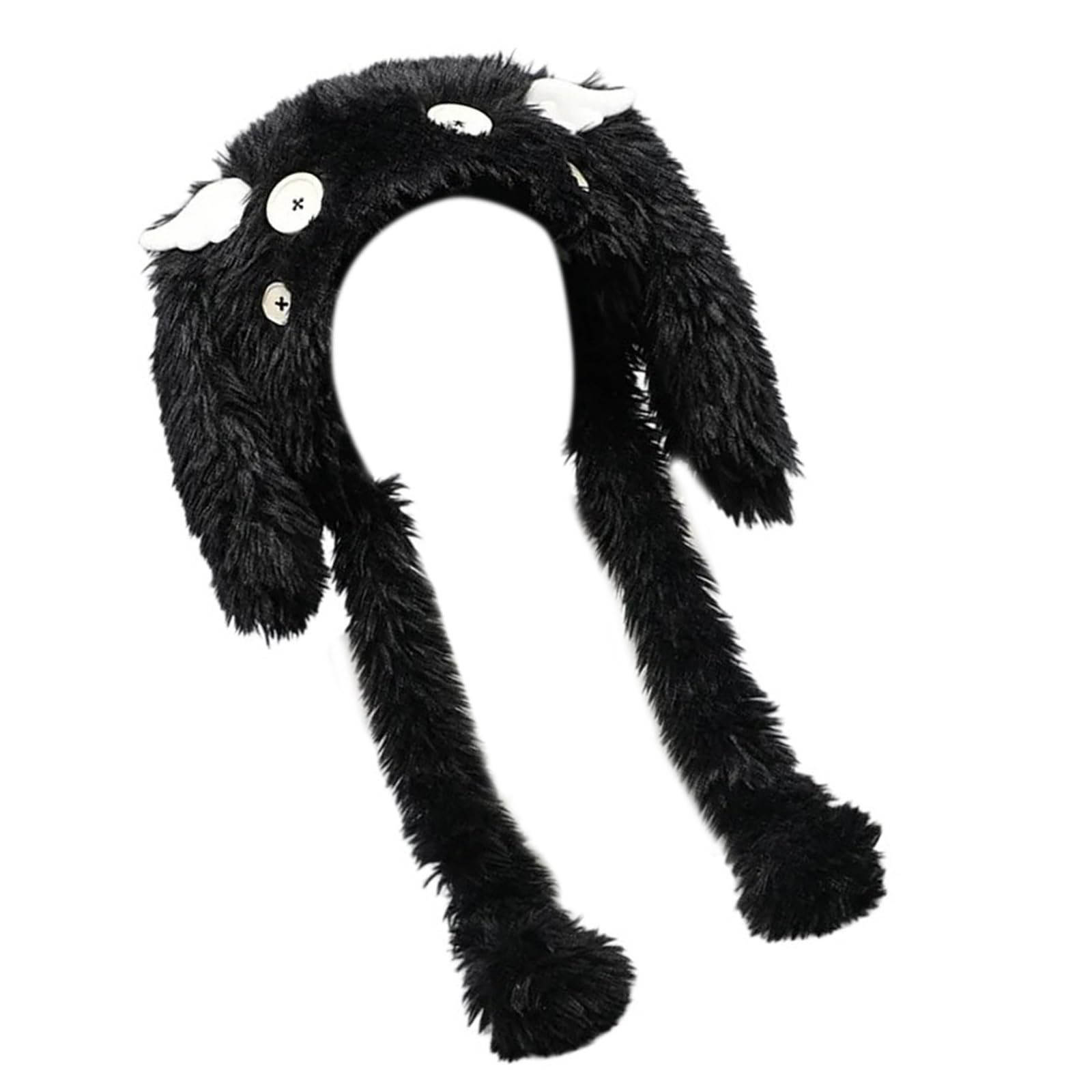 Ubxvamm Furry Cartoon Head with Wing for Outdoor Sports Furry Hat with Ear Oversized Headgear Hat for Winter