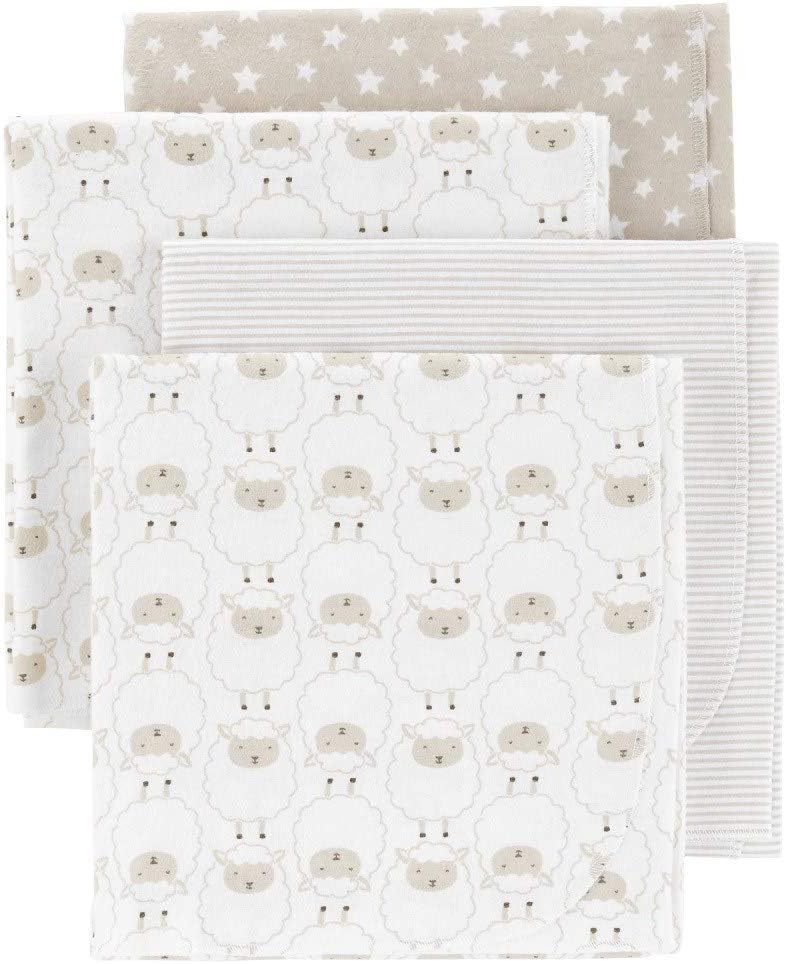 4-Pack Soft Breathable Cotton Receiving Blankets