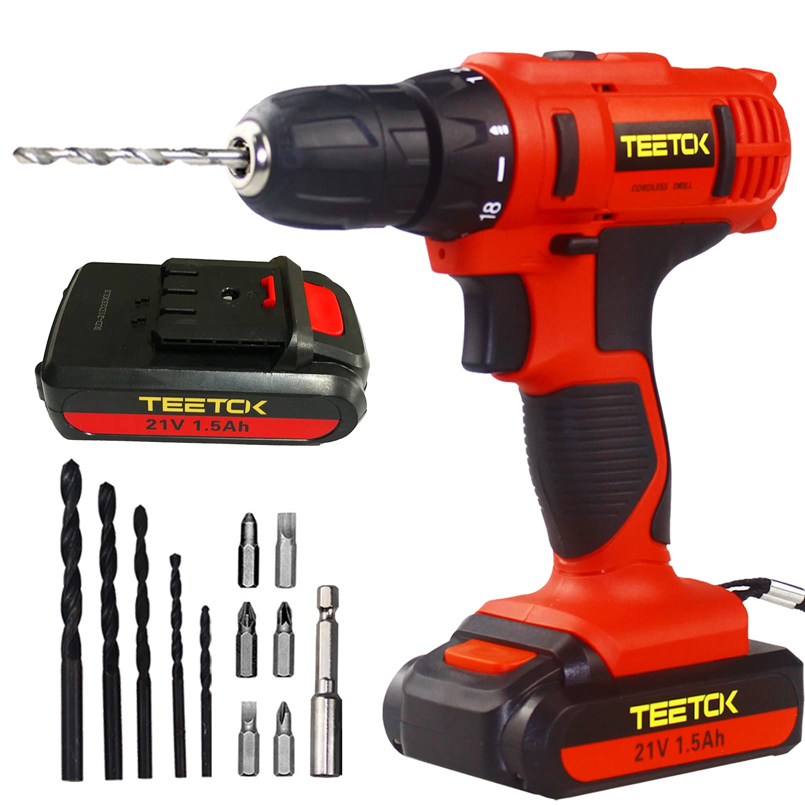 Buy Cordless Drill with 2 Batteries 21V Cordless Drill Driver Liion