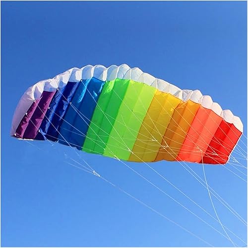Kites Dual line Large Parafoil Kites Fly Sports Beach Stunt Kite Control bar Outdoor Toys Kitesurf Nylon ikite (Color : 270cm Kite) 270cm Kite,59.1