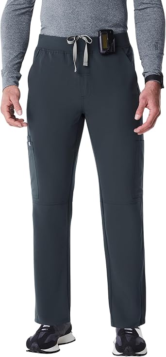 FIGS Axim Cargo Scrub Pants for Men Classic Fit, Straight Leg, 7 Pockets, 4-Way Stretch, Anti-Wrinkle