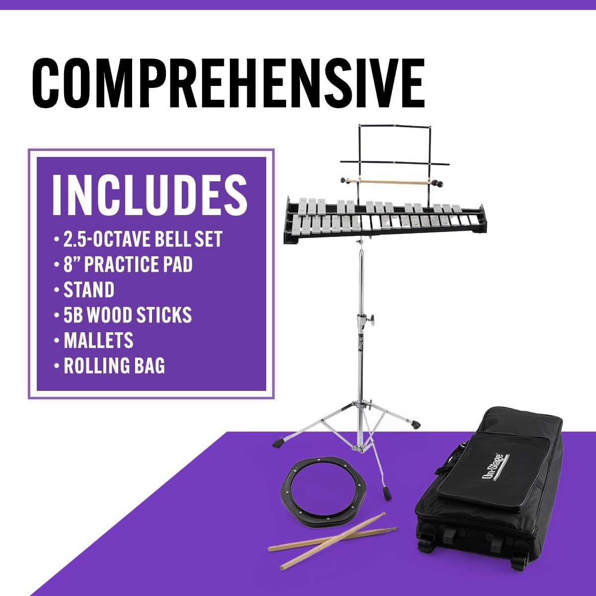 OnStage On-Stage BSK2500 2.5 Octave Bell Kit with Stand