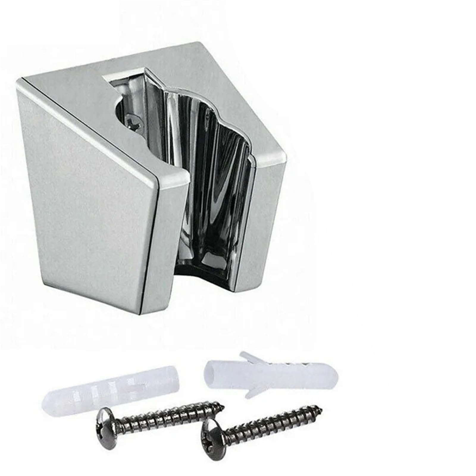 Djskldf One Color Shower Head Holder Shower Head Holder For Bothroom Adjustable Bathroom Handset 4.8 * 4.8 * 3Cm Chrome Wall Mount Bracket