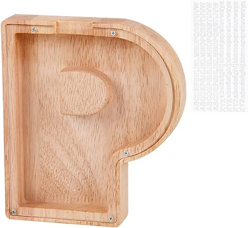 Alcancía de madera personalizada para niños y niños, alcancía con letras, idea de cumpleaños para niñas, decoración única hecha a mano para el hogar