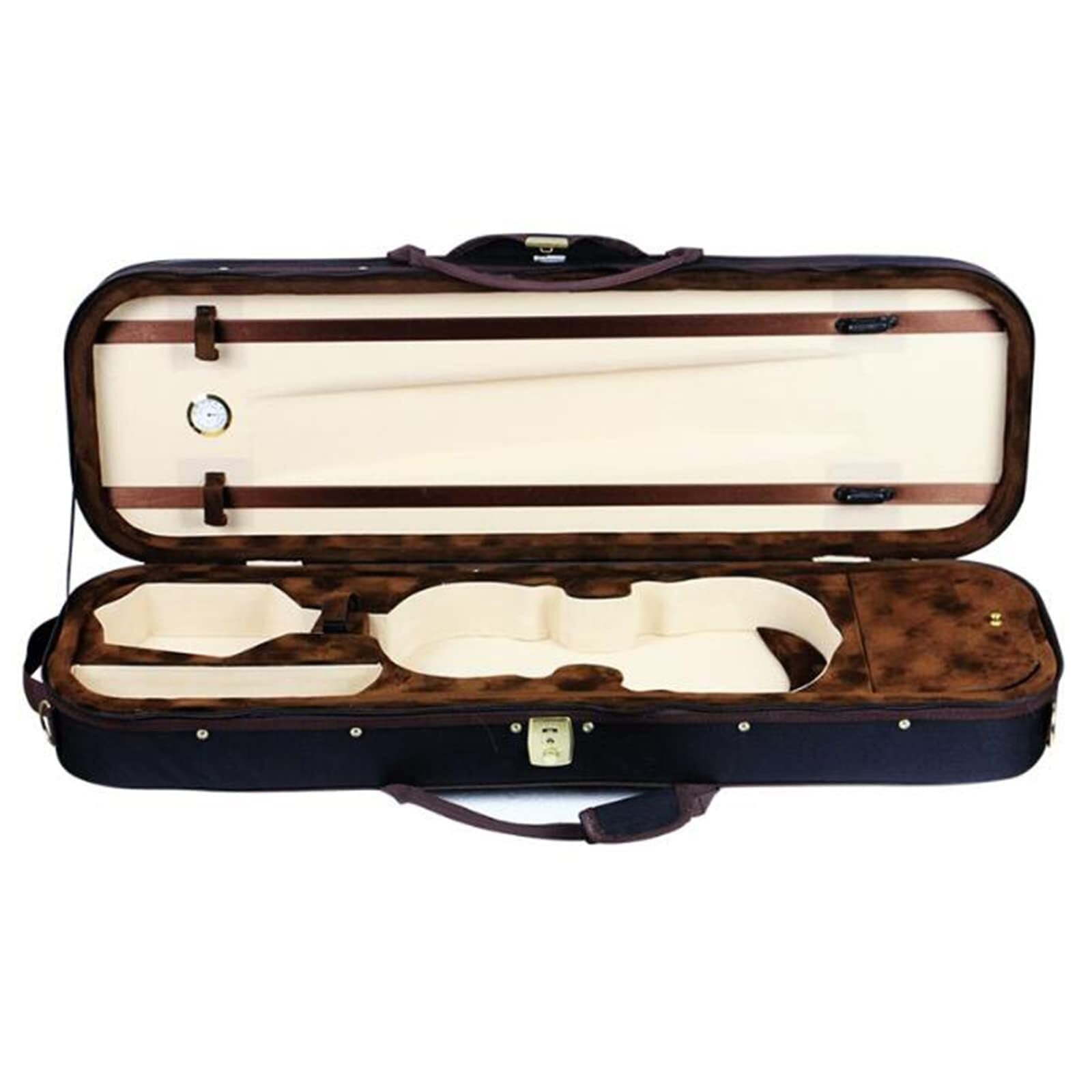 Geige Koffer Geigenkasten 1/4 1/2 3/4 4/4 Länglich Professionell Superleicht Geigenkoffer Geige Box Mit Hygrometer Mit Rucksackgurten Violinkoffer Geigenzubehör (Size : 4/4)