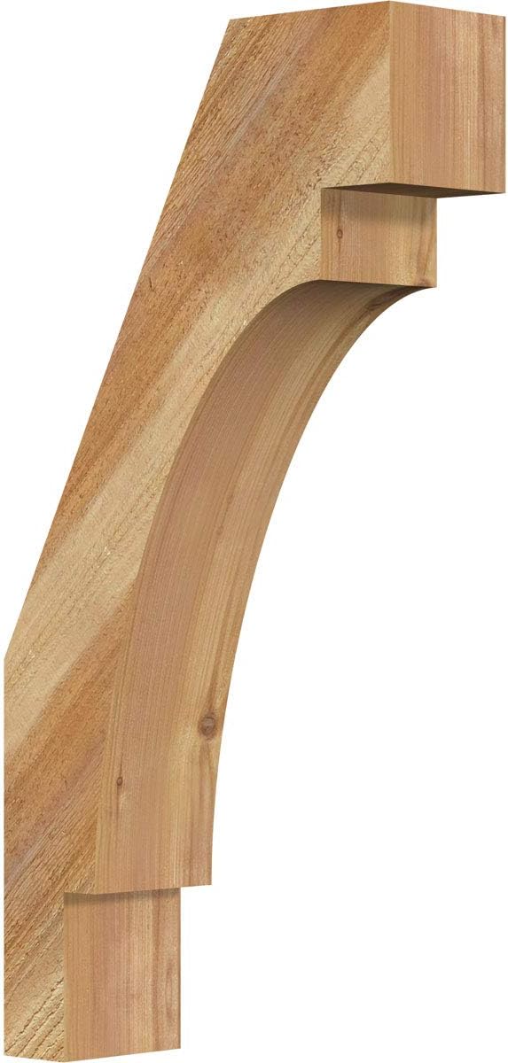 Ekena Millwork BRC04X12X24MRC00RWR 4W x 12D x 24H Merced Rough Sawn Knee Brace, Western Red Cedar