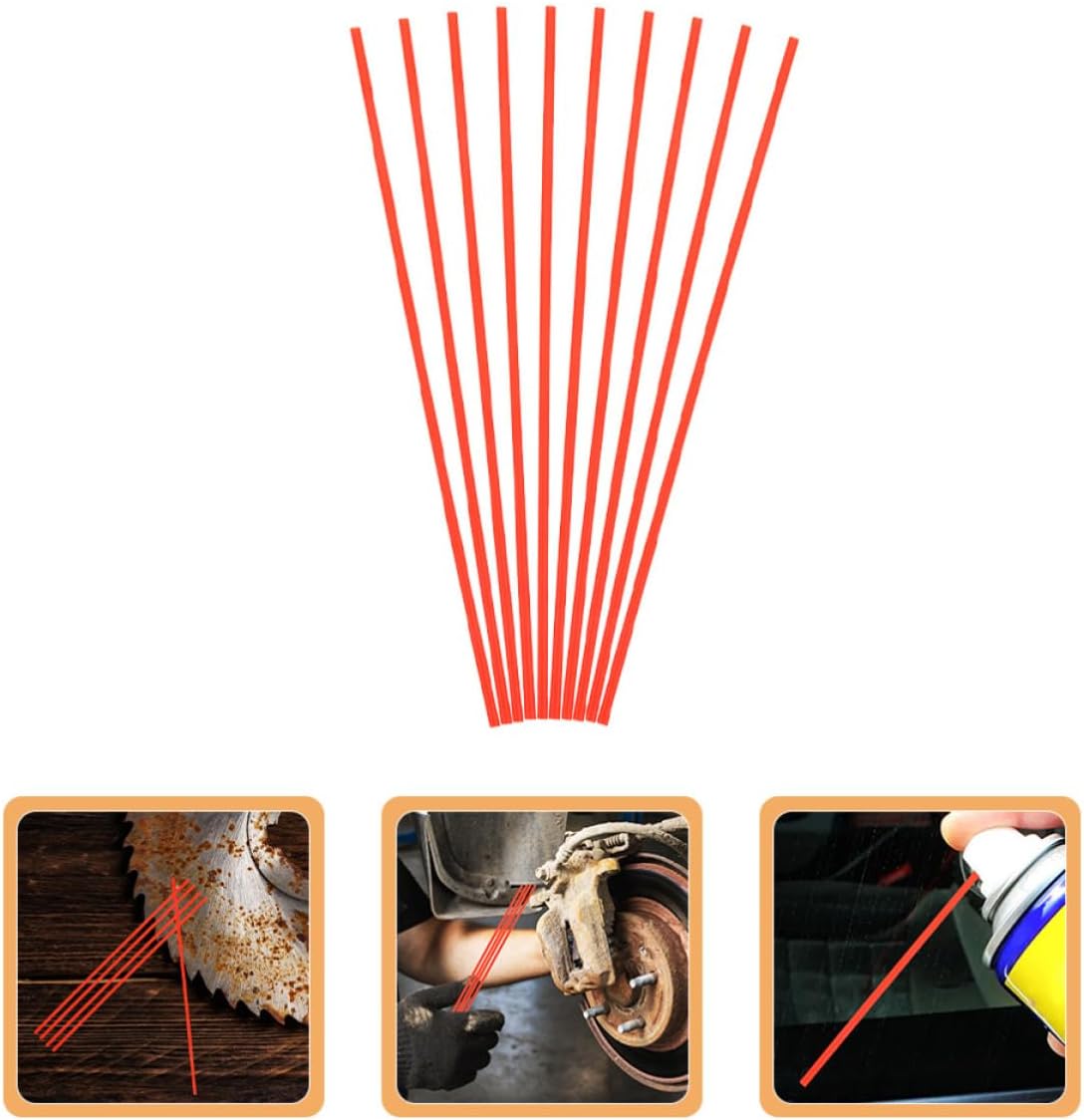 Red Spray Can Straw Replacement Tubes 10pcs for Automotive Use