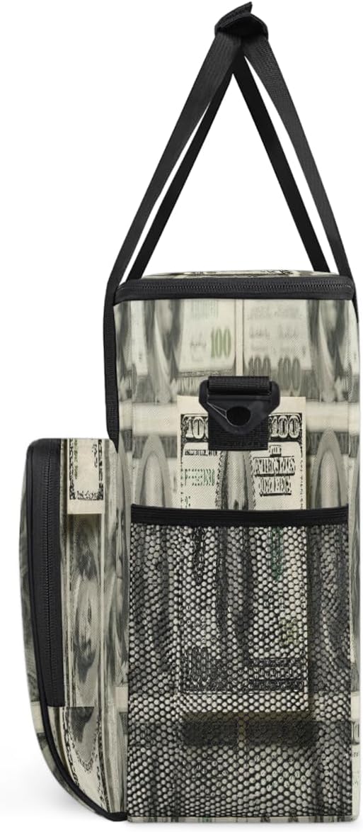 Centered 100 Bill Portable Coffee Maker Carrying Bag Compatible with Keurig K-Mini or K-Mini Plus - Travel Storage Tote with K-Cup Pod Pockets for Single Serve Coffee Brewer
