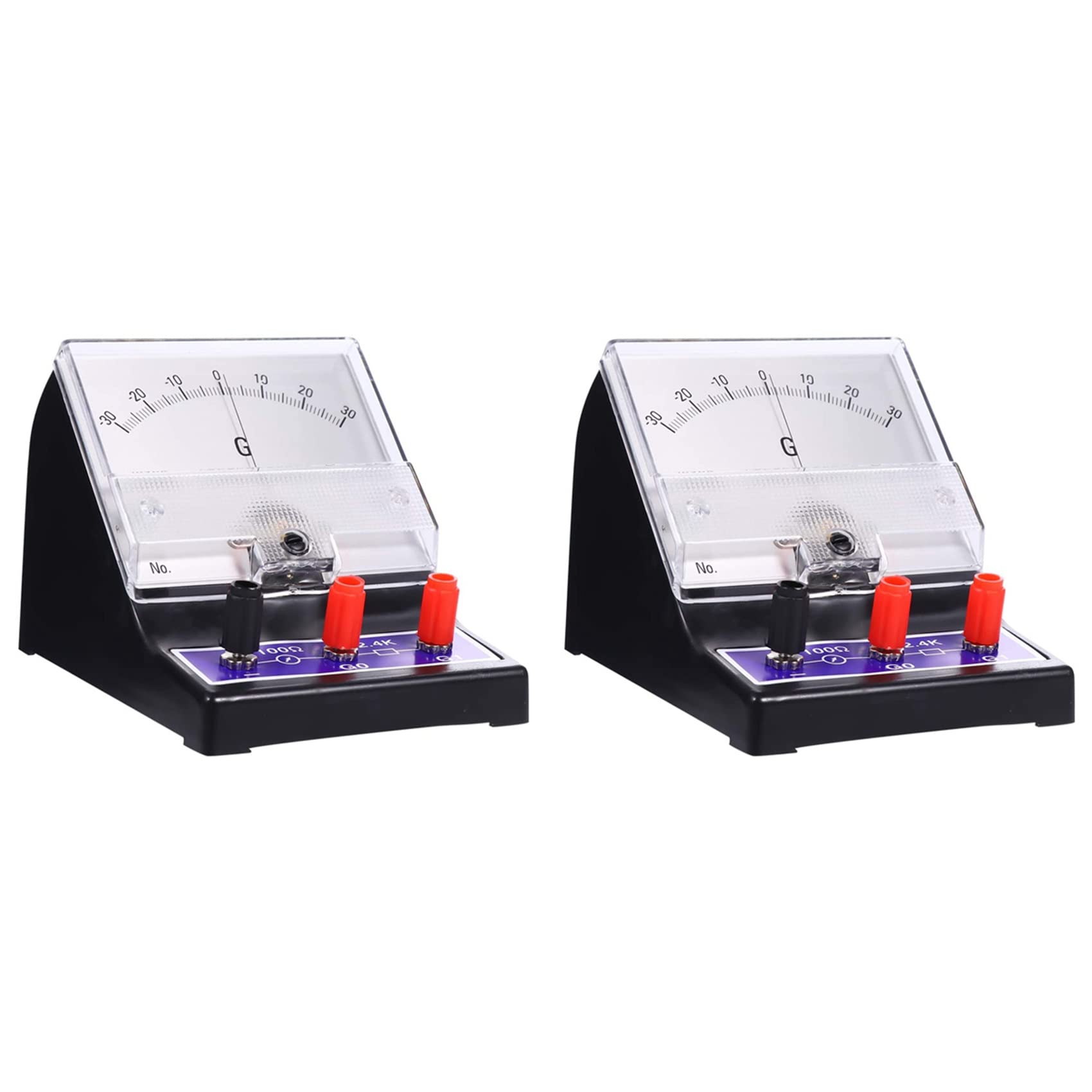 Jnchdghwa Black 2X Analog Ammeter Pointer Type Electrical Current Ampere Tester Sensitive Amperemeter Microammeter Galvanometer