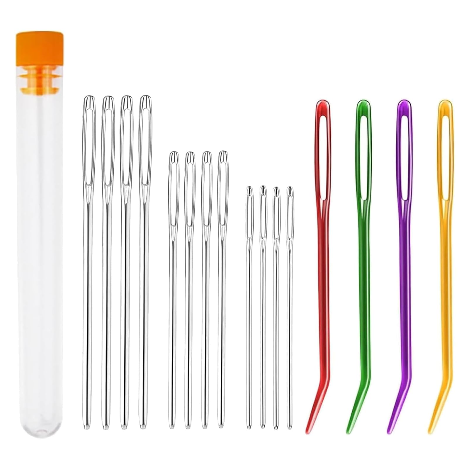 Lunpog No 17 Pcs Large Eye Blunt Needles, Darning Needle, Darning Needles For Wool, Crochet Needles, Tapestry Needle, Wool Needles For Sewing Up Knitting For Crochet Diy Crafts