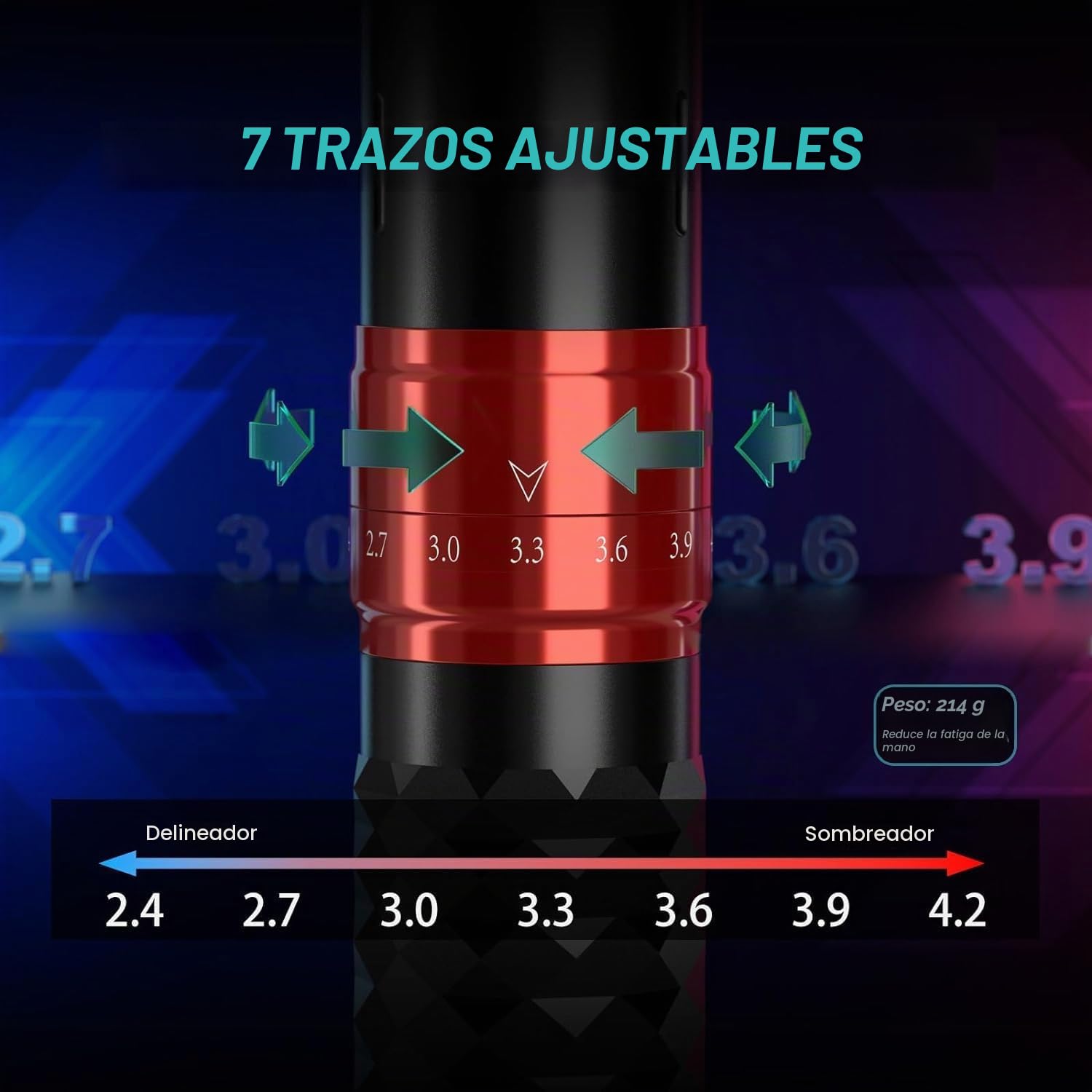 Solong Máquina de Tatuaje Kit Completo- 2 Baterías Inalámbrica Pistola de Tatuaje con Pantalla OLED 40pcs Agujas de Cartucho, 30ML Tinta Negra para Principiantes Artistas del Tatuaje SLE75KITEU-1