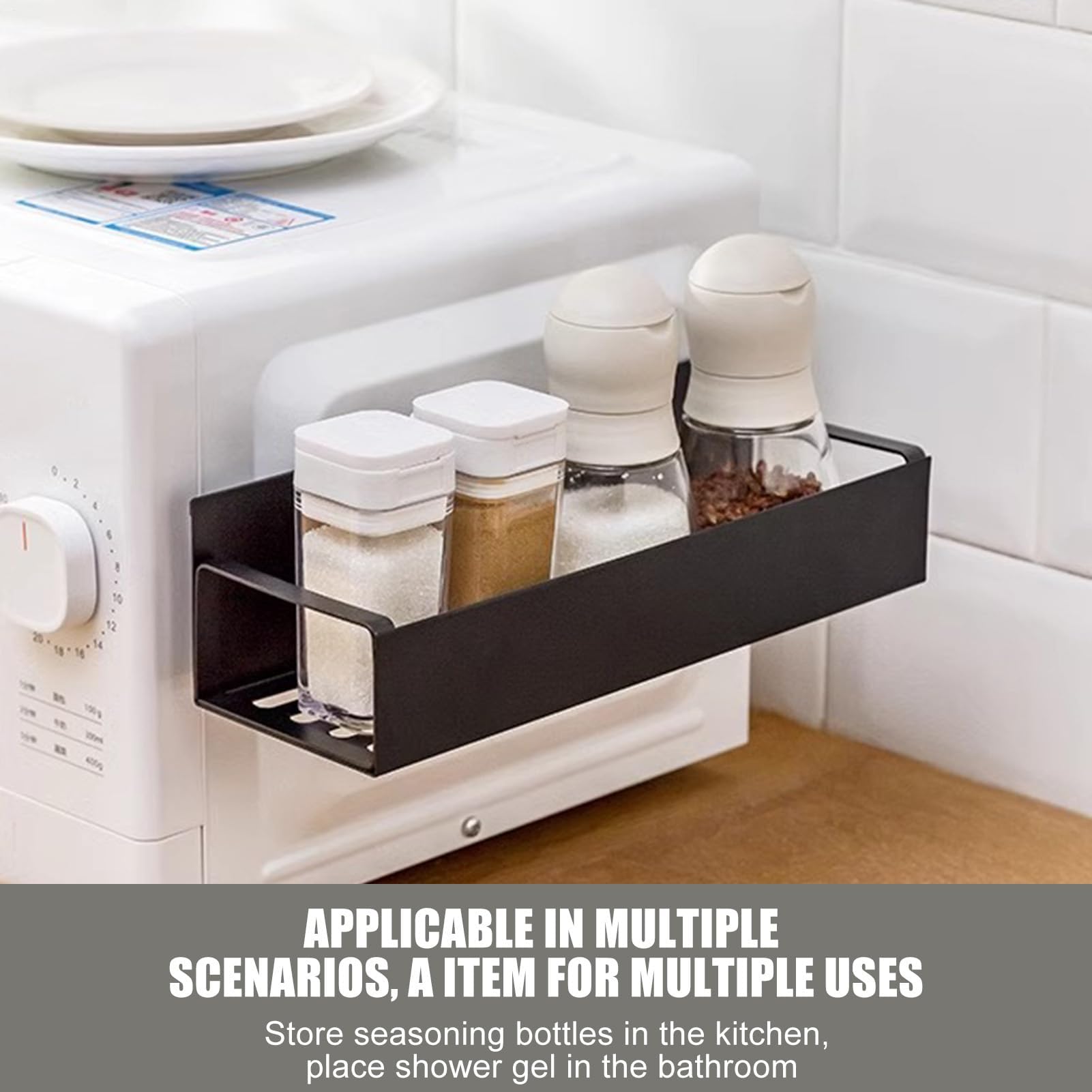 Lot de 2 porte-gobelets magnétiques pour cuisine et salle de bain, étagère magnétique multi-usage pour tasses à café, design noir et blanc pour maisons modernes