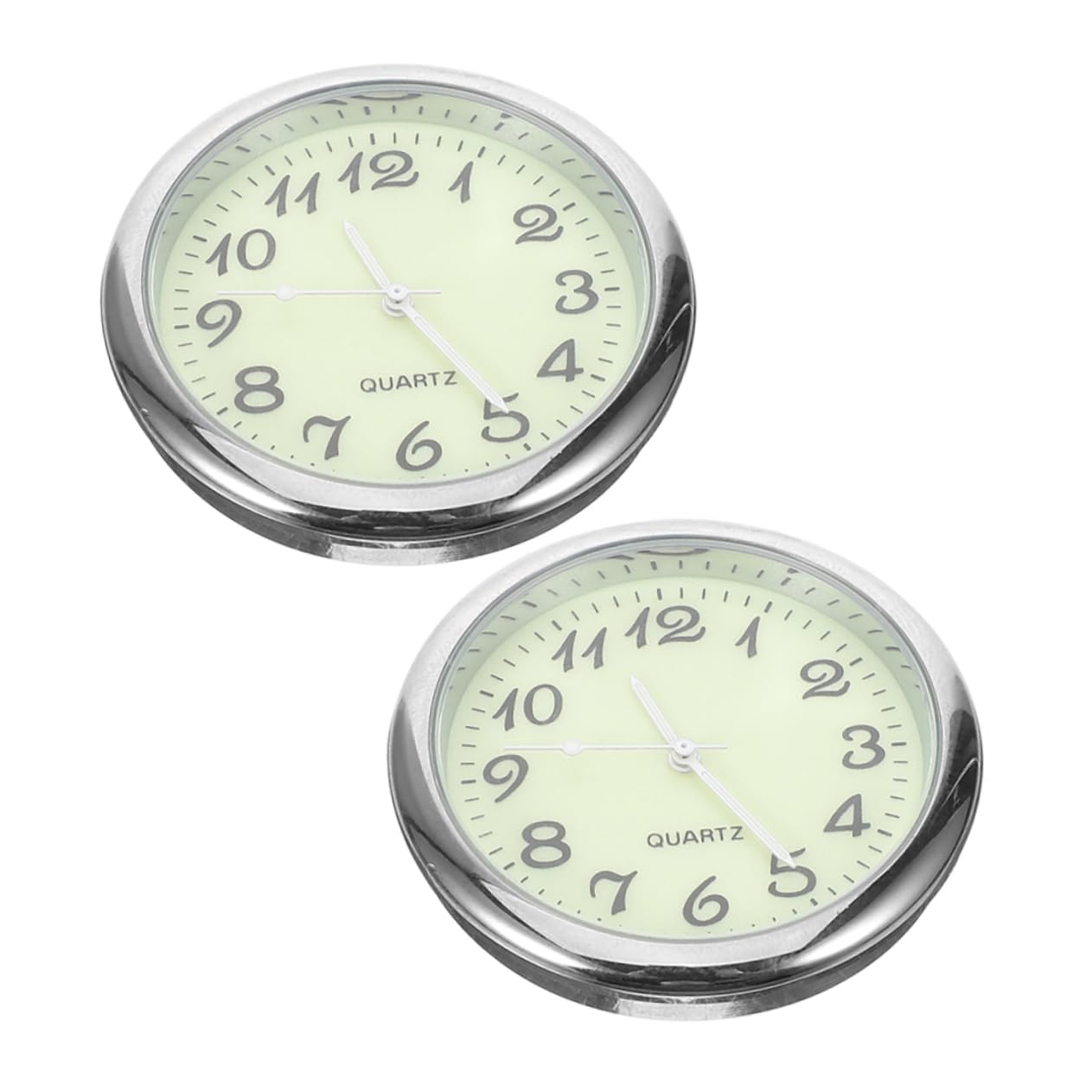 Gatuida 10piezas Reloj De Coche Luminiscente Relojes De Tablero Adhesivos Accesorios Prácticos Para Automóvil Fácil Instalación y Uso Ventilación o Salpicadero