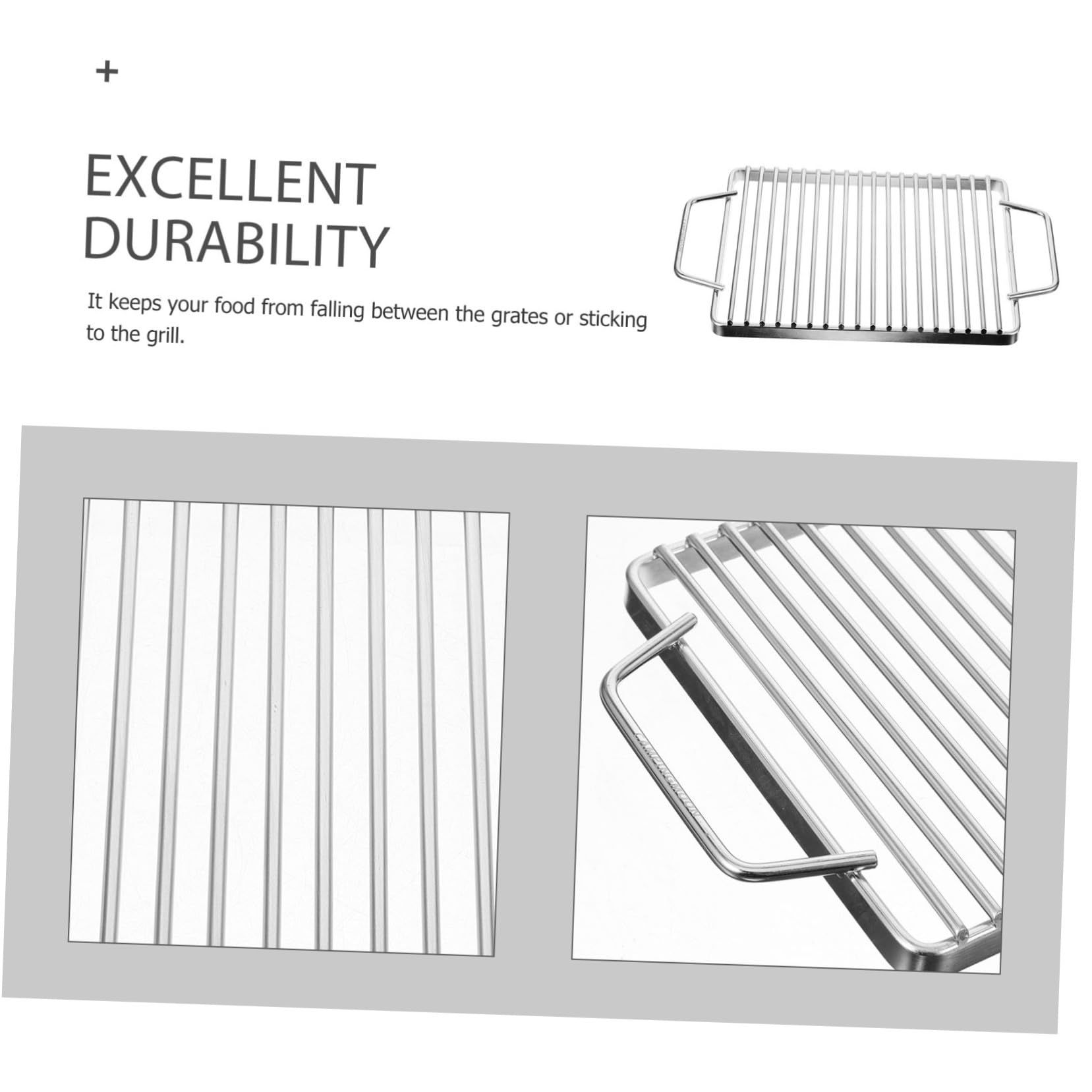 Griglia Barbecue Acciaio Inox - Rete Fori Quadrati, 44x26cm, Per Cottura Uniforme - Foto 8