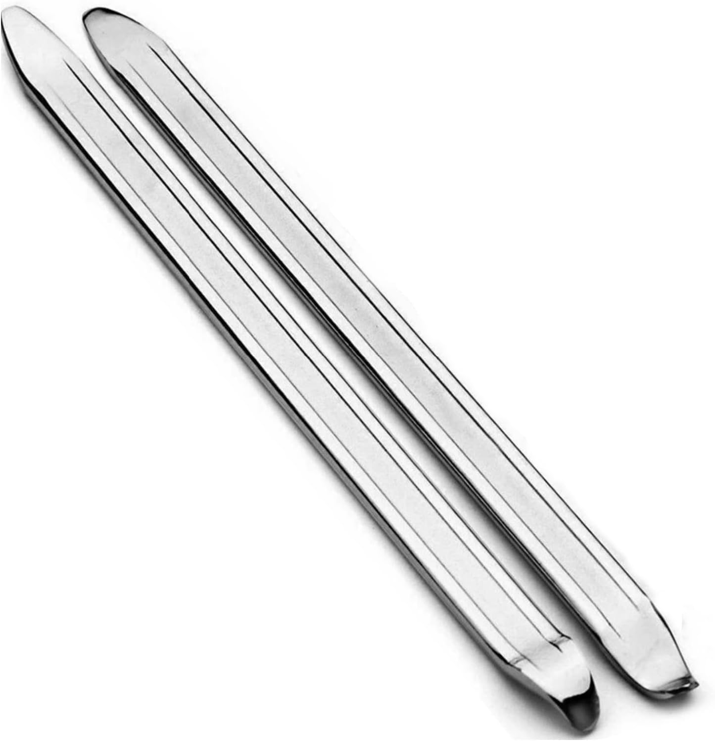 TIPIPARK 2 Pcs Bike Tire Levers - Motorcycle Tire Spoons Iron Set Dirt Bike Tire Changing Tools 10" Lengthen Premium Stainless Steel Repair Tube for Motorcycles Electric Bicycles Mountain Dirtbike