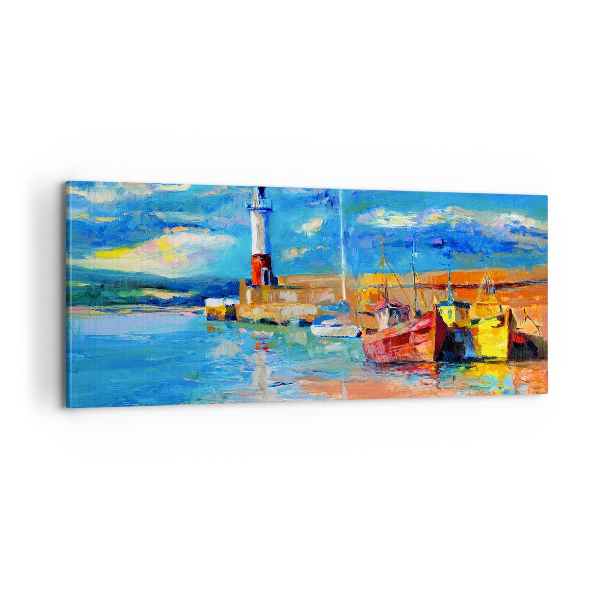 Zeilboten op zee Canvas schilderij eetkamer