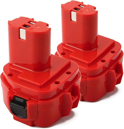 CREABEST Paquete de 2 baterías Ni-MH actualizadas de 3500 mAh para Makita 12V 192598-2 1220 1200 1201 1222 1233 1234 1235 PA12 1235A 1235B 1235F