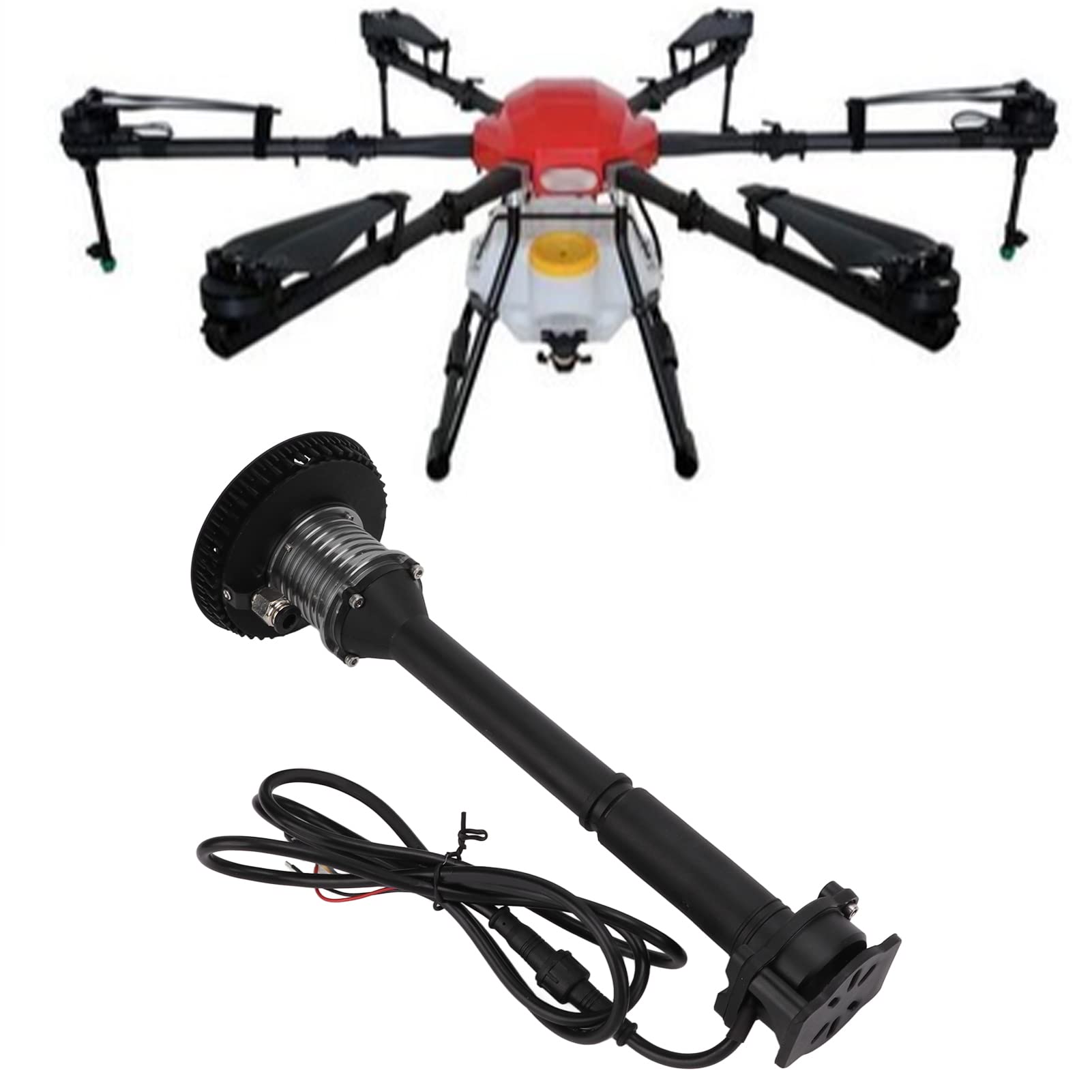 Srliya Buse Centrifuge Agricole pour Drone, Rayon de Pulvérisation Plus Grand pour la Protection des Plantes, 1 unité Noire