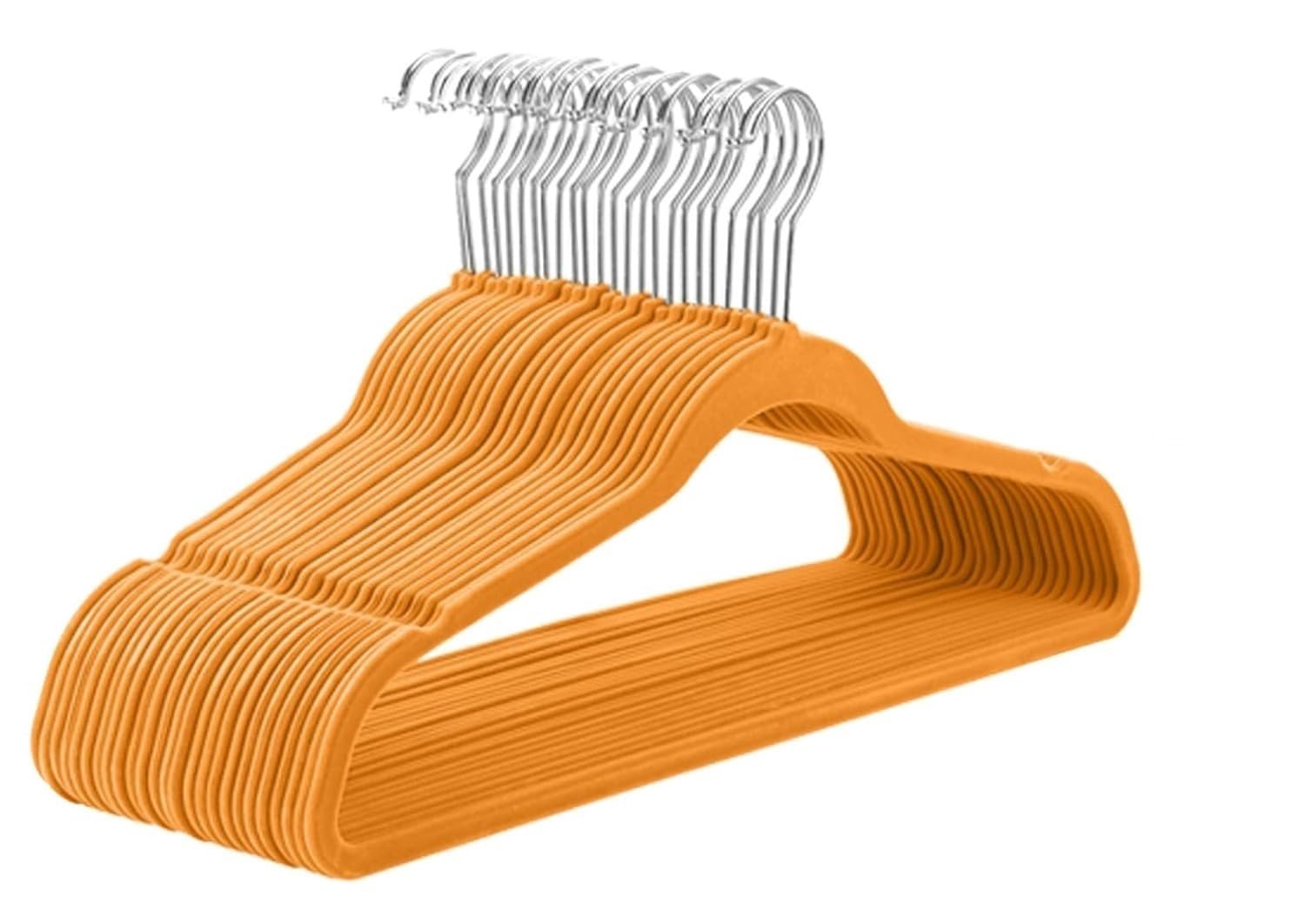 Home Clothes Hangers,Kleiderbügel, Samt-Kleiderbügel, platzsparende rutschfeste Samt-Kleiderbügel, 360° drehbarer Haken, robuster Samt-Kleiderbügel, for Hemden, Jacken, Anzüge, 10 Stück, Rot (Farbe: R
