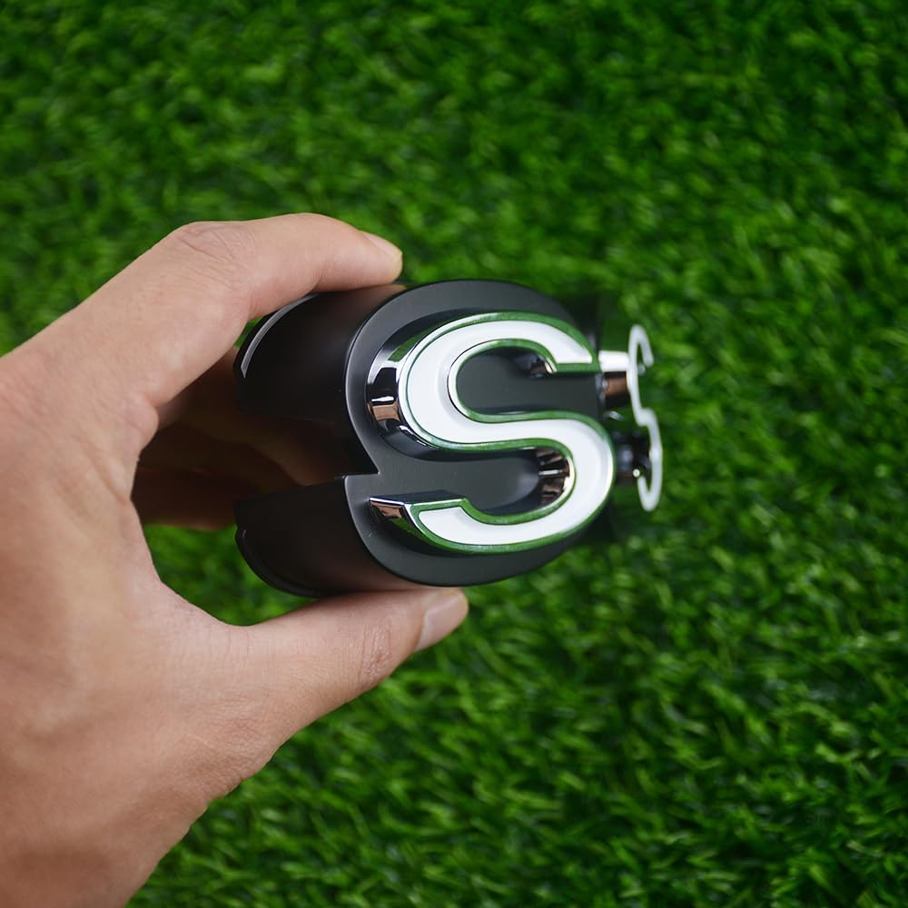 1Pc 1970 Chevy Chevelle El Camino Super Sports SS Front Grille Emblem with Retainers Replacement for SS (Silver Black White)