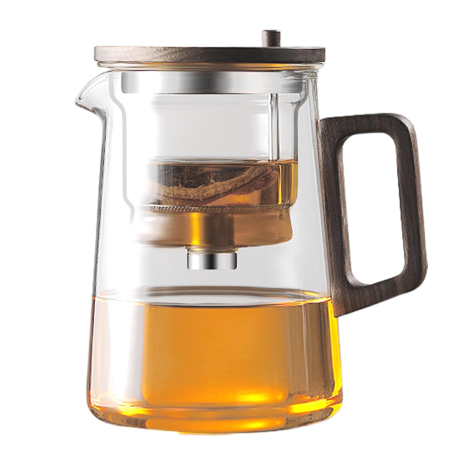 Tetera de vidrio con infusor extraíble que evita el sabor amargo del té
