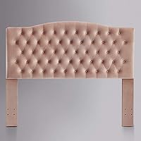 Vista 69 de 24KF Cabecera tapizada con terciopelo con diseño de botones capitoné, tamaño King/California King, cómoda, a la moda, acolchada, color gris