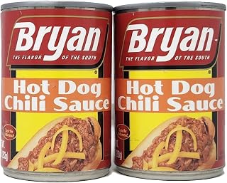 2 pack of Bryan Hot Dog Chili Sauce, 10 oz, The Flavor of the South