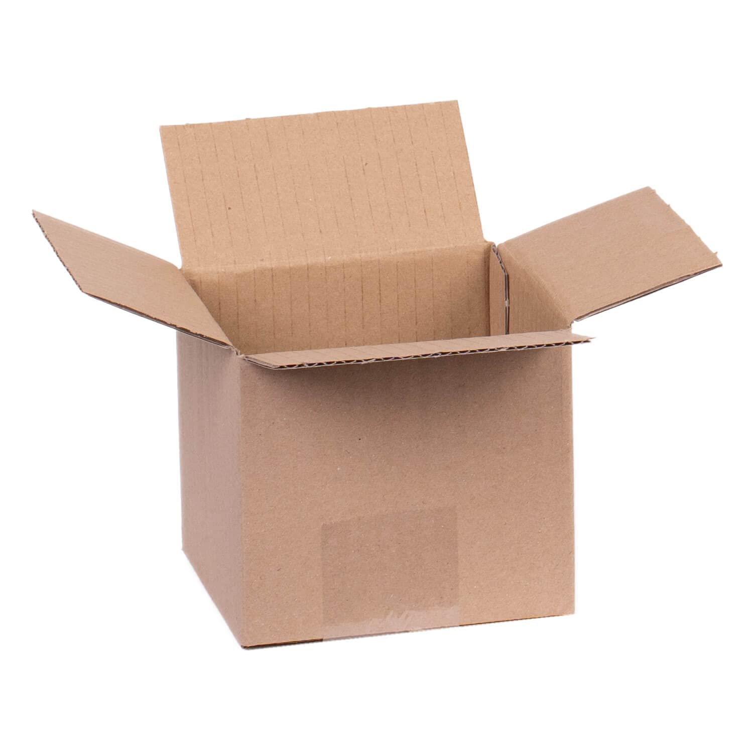 smiley pack 300 Stück Faltkartons 113 x 113 x 100 mm braun | Versandkarton aus Wellpappe 1 wellig – Verpackungskarton – Pappkarton – Versandbox für Paket & Päckchen