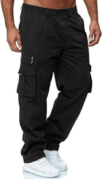 Rela Bota Mens Cargo Pants Outdoor Hiking Casual Pants Lightweight | Multi Pockets, Relax Fit, Elastic Waist, Tactical Pant,Work, Fishing, Athletic, Sport, Joggers, Trouser
