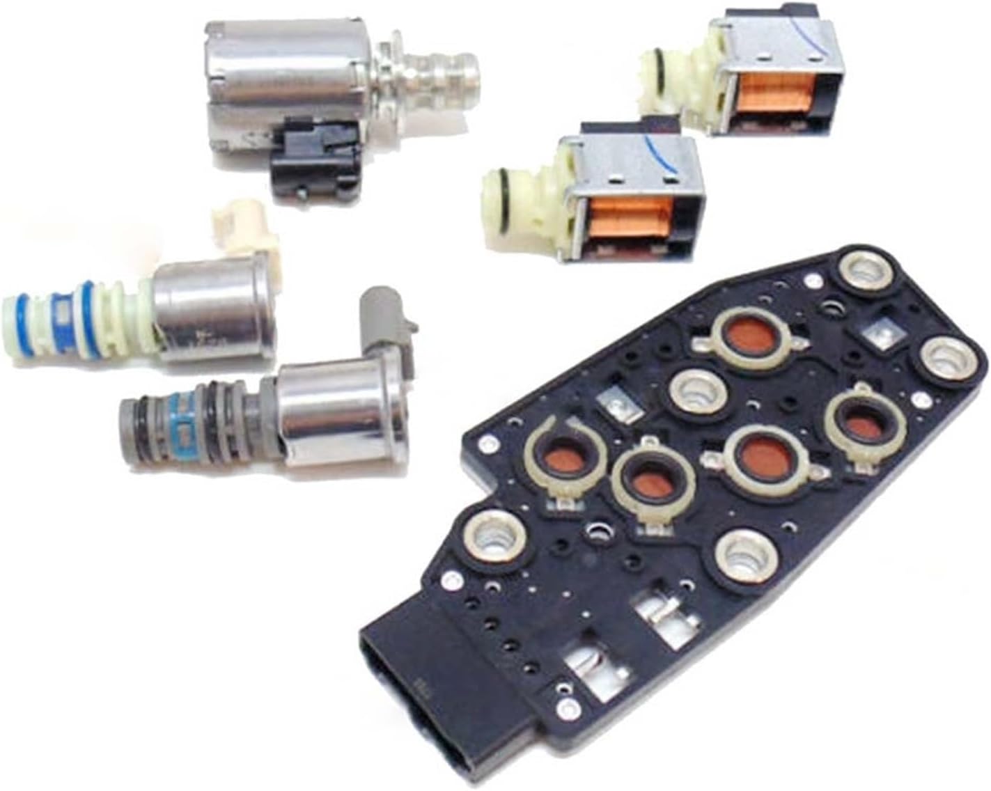6PCS Automatic Transmission Solenoid Valve Kit 4L60E 4L65E Compatible For Chevrolet Compatible For GMC/Hummer/Pontiac Auto Replacement Parts