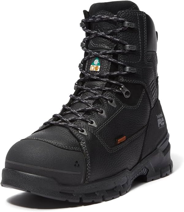 Timberland PRO Endurance EV de 8 pulgadas con puntera compuesta, protección de empeine interna, impermeable y resistente a perforaciones