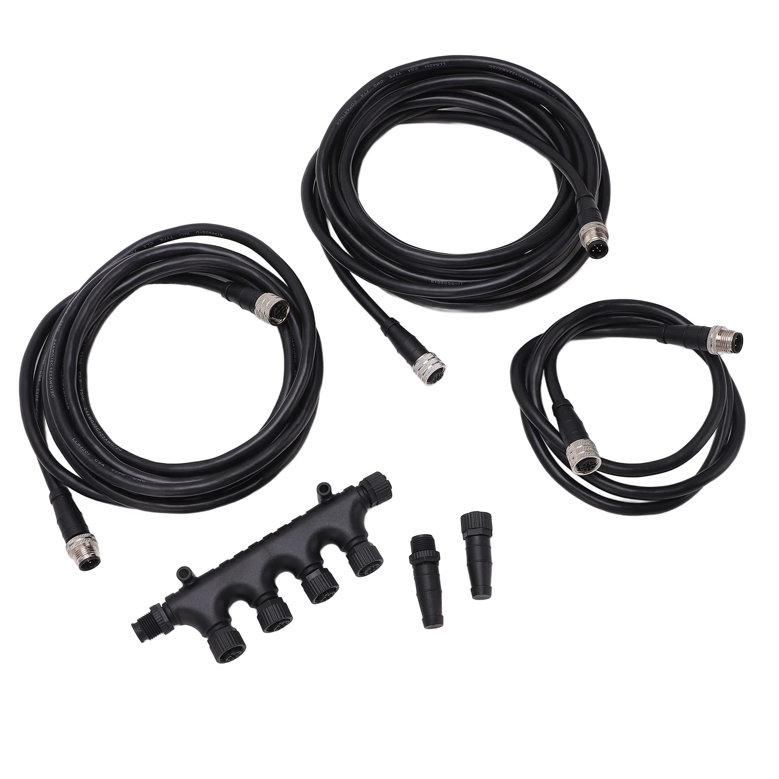 Tbest Ship Yacht Parts Marine Nmea 2000 Kit de Inicio Conector de Cable Combinación de Terminación Abs a Prueba de Herrumbre Universal