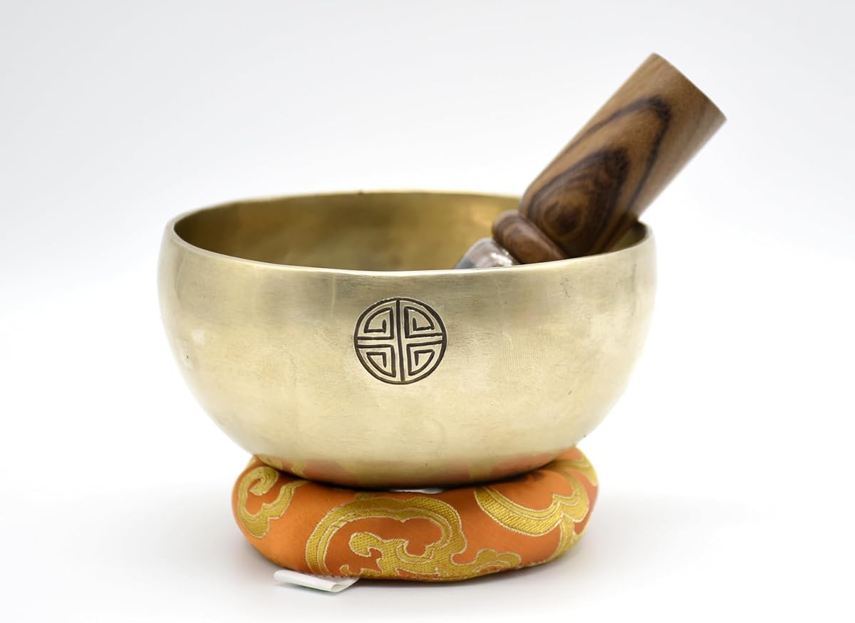 6 Inch Full Moon Tibetan Singing Bowl – Handcrafted in Nepal | Lunar Energy Sound Healing Bowl for Meditation, Chakra Balancing, Yoga & Reiki
