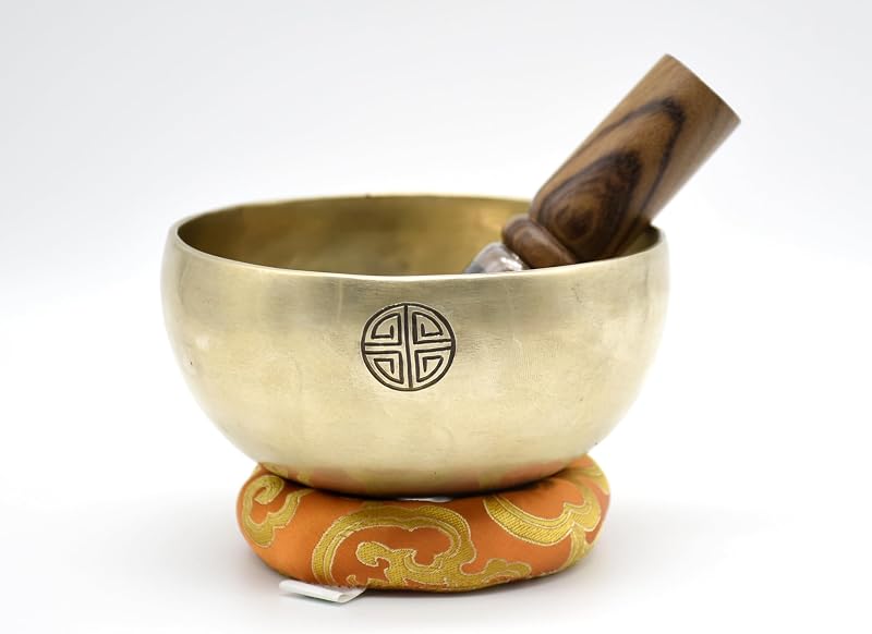 6 Inch Full Moon Tibetan Singing Bowl – Handcrafted in Nepal | Lunar Energy Sound Healing Bowl for Meditation, Chakra Balancing, Yoga & Reiki