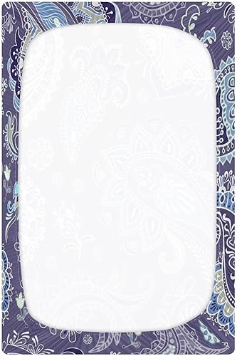 Miniatura 3 de Kigai Fitted Crib Sheet for Boys & Girls Paisley Soft Breathable Unisex Baby Sheets for Standard Crib and Toddler Mattresses 39 x 27 in