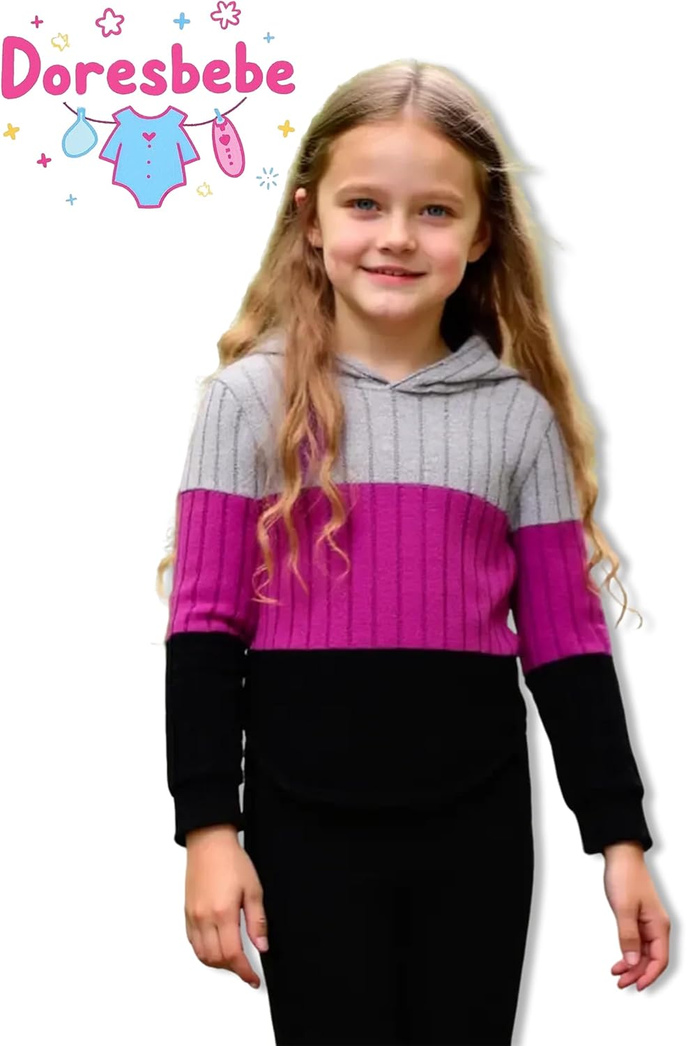 Girls Clothes Fall Girl Outfits 2Pcs Hoodie Pullover Sweatshirt+Pant+Leggings Winter Set for Size 4-8 Years Little Girls - Image 3