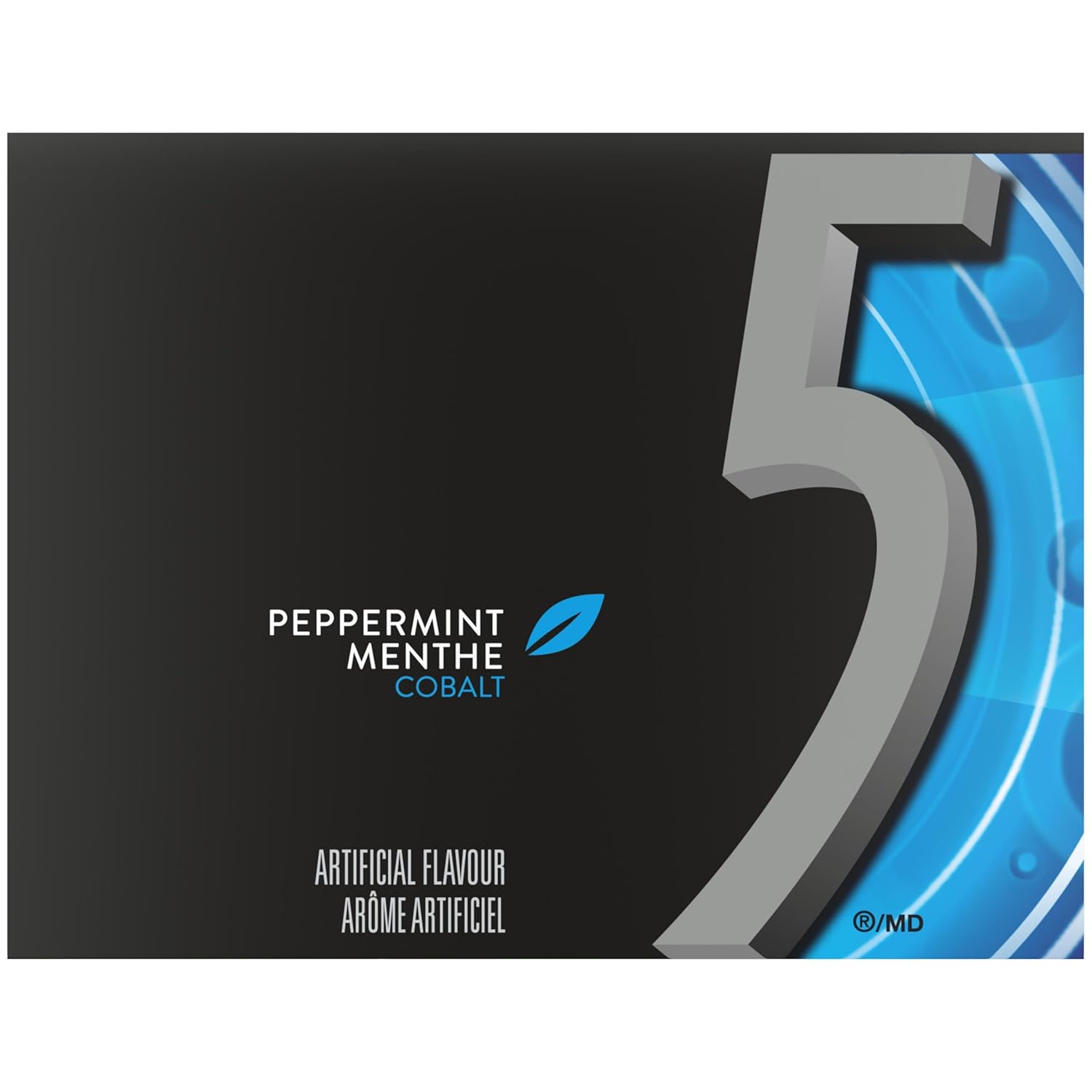 Wrigley 5 Cobalt Peppermint Sugar-Free Gum, 15 Count (Pack of 10)
