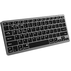 JKSML Wireless Keyboard with 78 Keys Bluetooth and 2 4 GHz Wireless Low Profile Fluid Quiet Typing 12