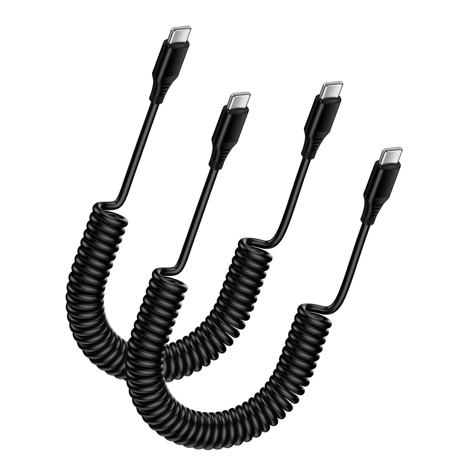 USB Type C Cable for iPhone 15/15 Pro Max/15 Plus,Google Pixel 8 Pro 7a 6 5,Samsung Galaxy A15 A14 5G A54 S23 Ultra A13 A03s A53 S21FE A23 Z Fold5,Android Auto 6FT USB C to C Fast Charging Coiled Cord