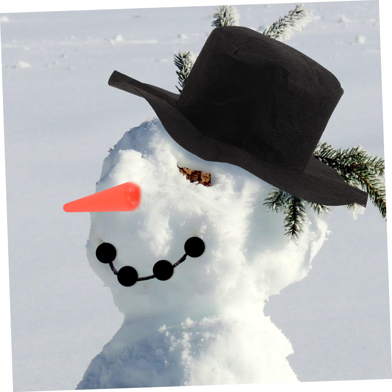 TOPBATHY 5 Sätze Weihnachtsschneemann Requisiten Winterspielzeug Für Draußen Schneemann-Karotten-nasenpfeife Schneemann Geweih Weihnachtsschneemann Dekorationsset Schneemann Bausatz Hölzern