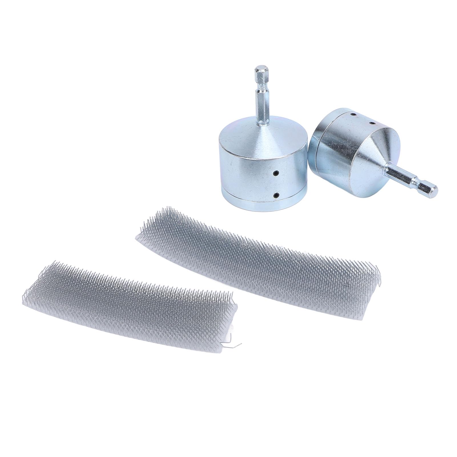 2 Pcs Copper Pipe Cleaner 20mm 27mm 1/4 Inch Hex Shank Copper Tube Cleaner with 2 Replaceable Brushes for Power Drill