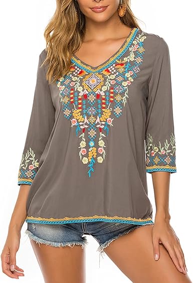 Boho style tunic tops Clearance