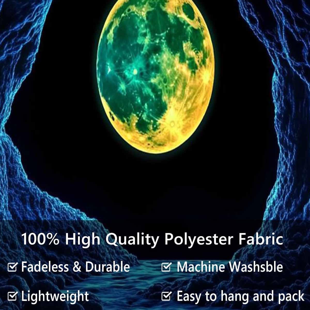 FENDROM Moon Night Galaxy Tapestry Universe Planet Starry Sky Wall Hanging Backdrop Cosmic Outer Space Abstract Psychedelic Nebula Headboard for Bedroom Living Room Home Decorations